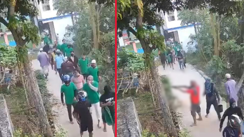 আগ্নেয়াস্ত্র হাত টহল দিচ্ছে বিএনপির নেতাকর্মীরা